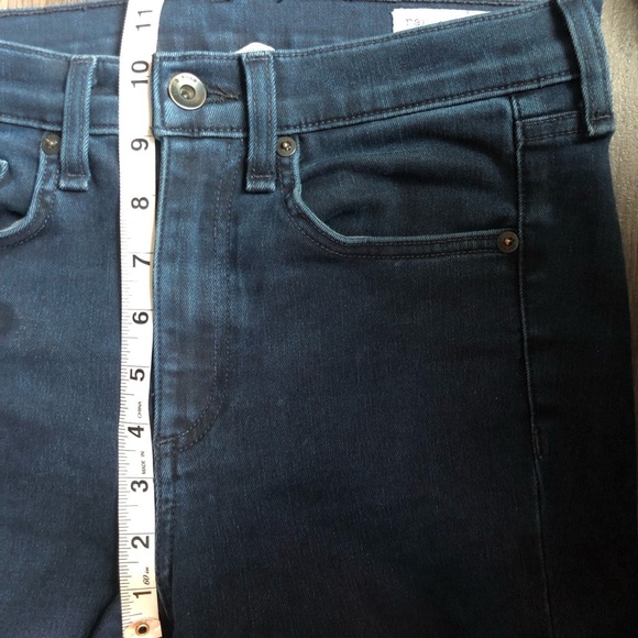 Rag & Bone High Rise Skinny Jeans Size 26 Coated Mae Dark Wash - Picture 8 of 10